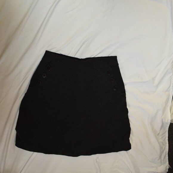 Betabrand Charcoal Gray Work Skort - Picture 3 of 8